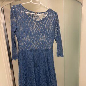 Free People mini dress in powder blue